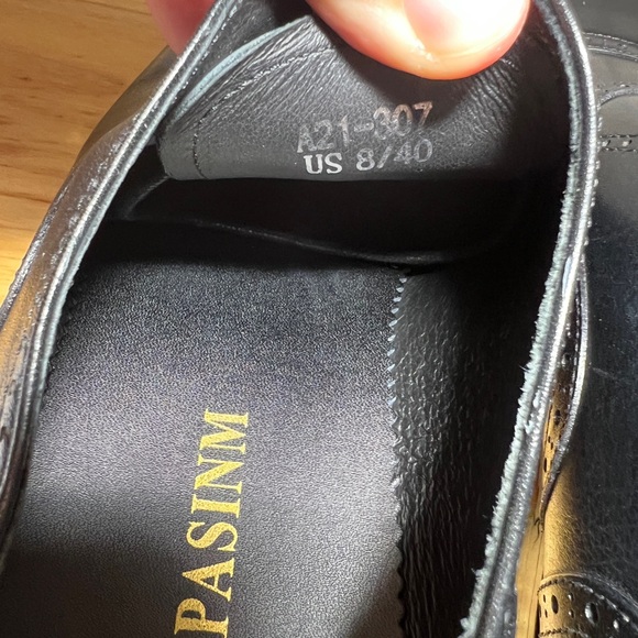 Men's Dress Shoes Oxford Formal Modern Leather Shoes for Men ALIPASINM Size 8 - Picture 5 of 11